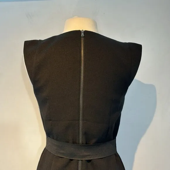 Kenneth Cole New York little black dress with elastic waist detail size medium