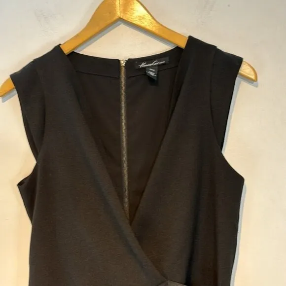 Kenneth Cole New York little black dress with elastic waist detail size medium