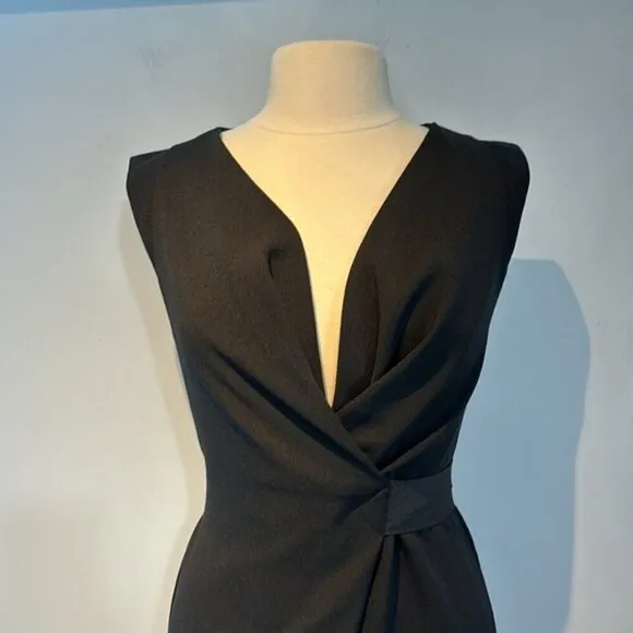 Kenneth Cole New York little black dress with elastic waist detail size medium