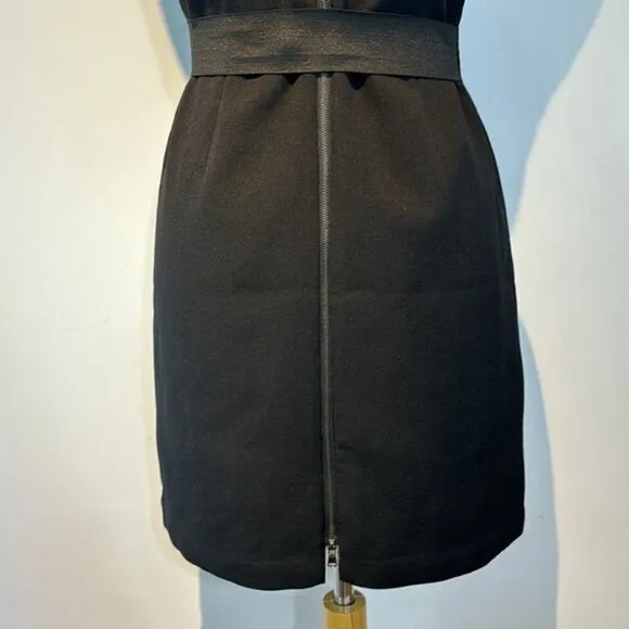 Kenneth Cole New York little black dress with elastic waist detail size medium
