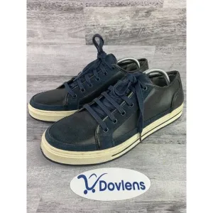 Kenneth Cole New York Mens Sneakers Size 11M Navy &amp; Black Canvas Casual Shoes