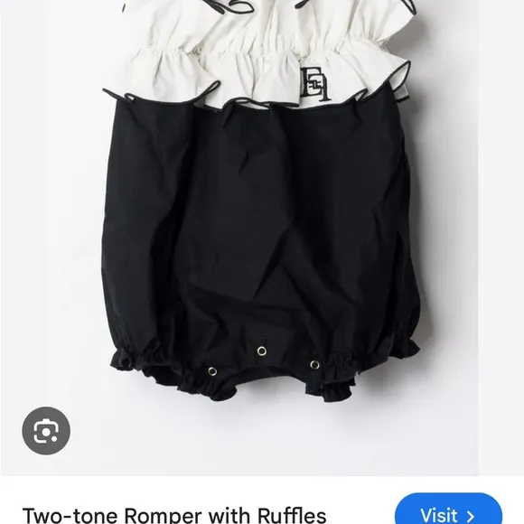 Kids Black and White Ruffled Accessory