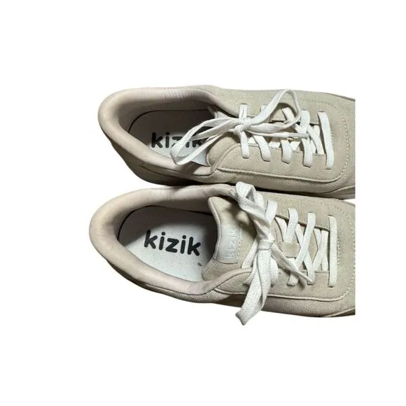 Kizik Prague Sneakers Size 6Y Hands-Free Design Cream