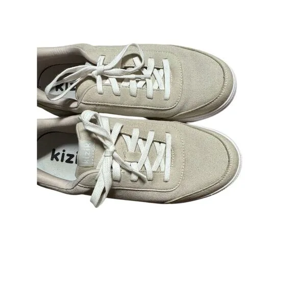 Kizik Prague Sneakers Size 6Y Hands-Free Design Cream
