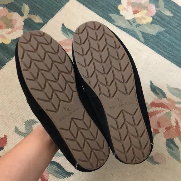 Kookaburra Black Fur Shoes