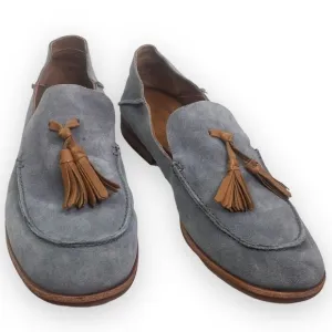 Kork-Ease Slate Blue Suede Leather Tasseled Loafer 8.5 M.