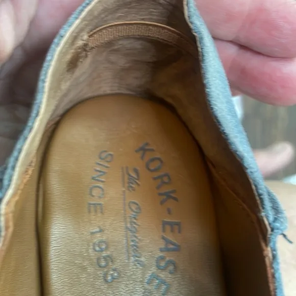 Kork-Ease Slate Blue Suede Leather Tasseled Loafer 8.5 M.