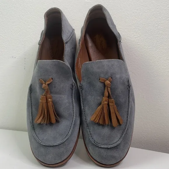 Kork-Ease Slate Blue Suede Leather Tasseled Loafer 8.5 M.