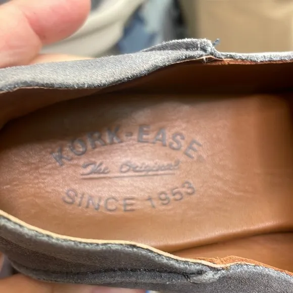 Kork-Ease Slate Blue Suede Leather Tasseled Loafer 8.5 M.