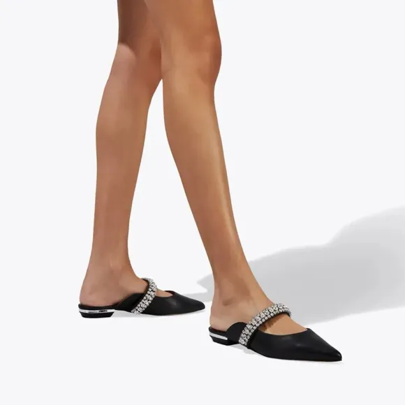 Kurt Geiger Black “Princely” Embellished Women's Shoes