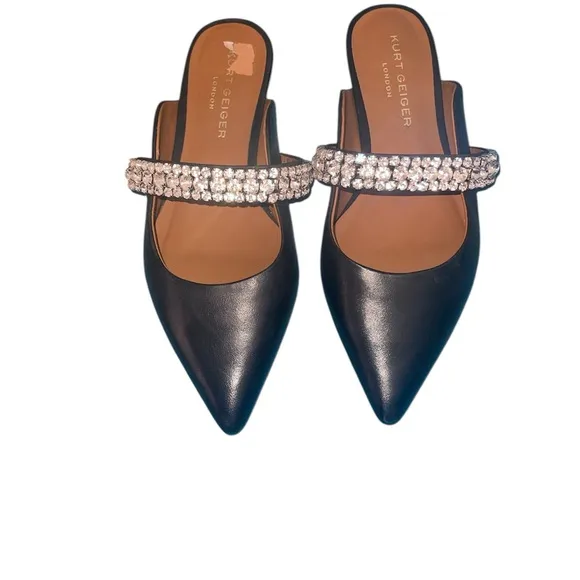 Kurt Geiger Black “Princely” Embellished Women's Shoes