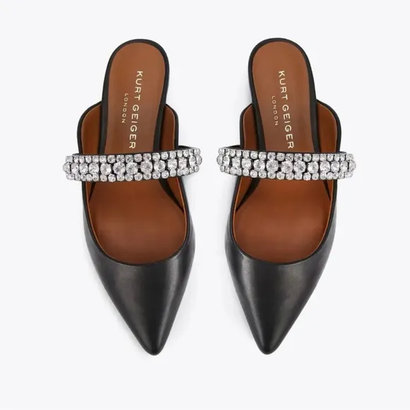 Kurt Geiger Black “Princely” Embellished Women's Shoes