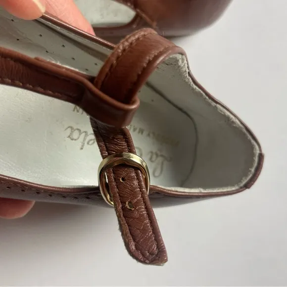 La Coqueta Girls Leather T-Bar Shoes