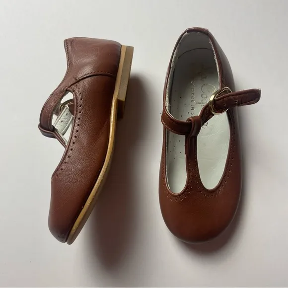 La Coqueta Girls Leather T-Bar Shoes