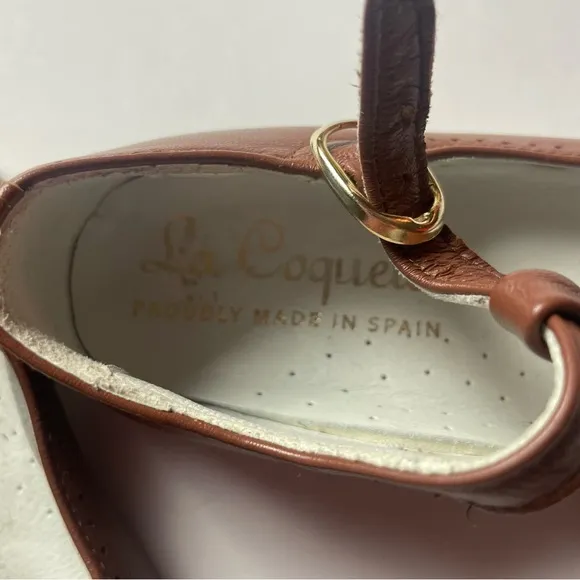 La Coqueta Girls Leather T-Bar Shoes