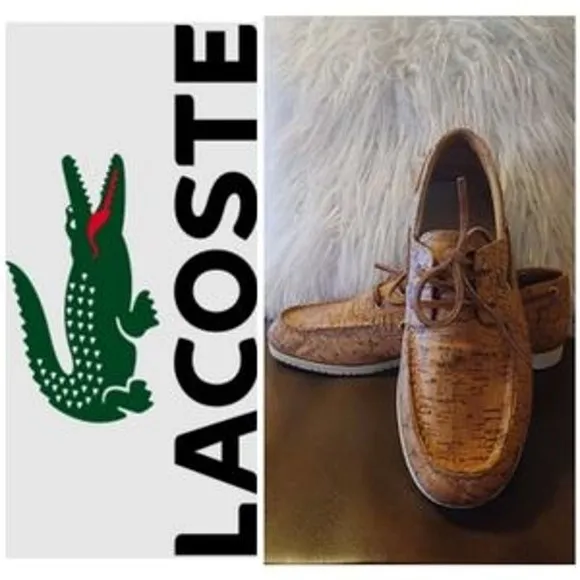 Lacoste Corbon SRW Cork Boat Shoes Size 39.5/ 9