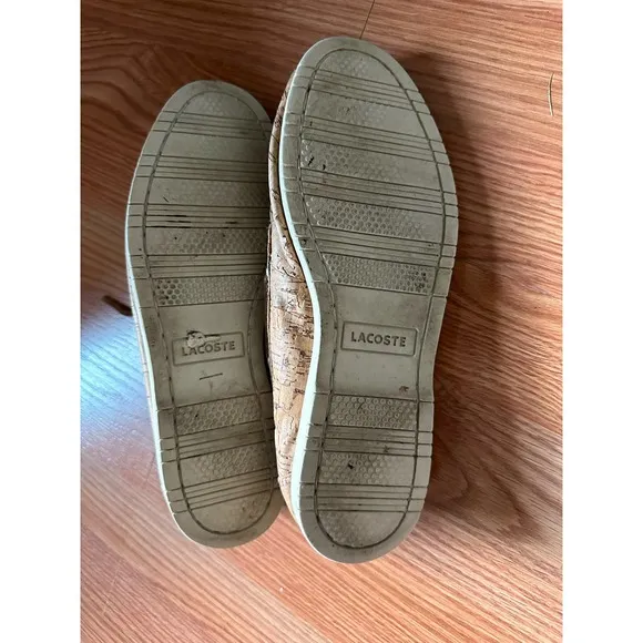 Lacoste Corbon SRW Cork Boat Shoes Size 39.5/ 9