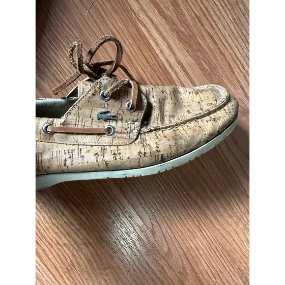 Lacoste Corbon SRW Cork Boat Shoes Size 39.5/ 9