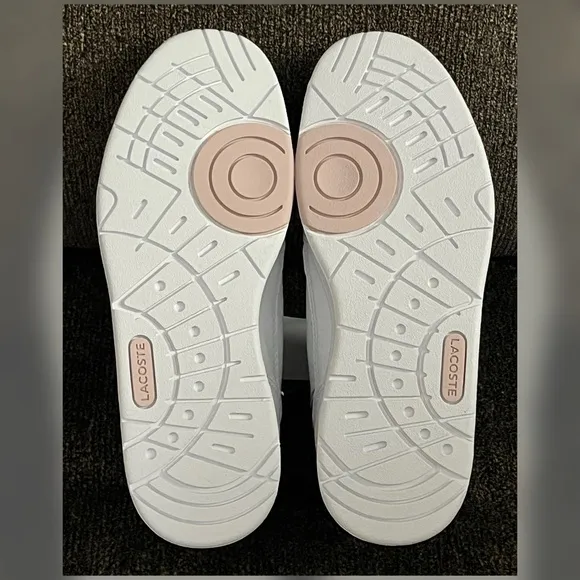 Lacoste Kids T-Clip Sneakers White/Pink Color Little Girl Size-1