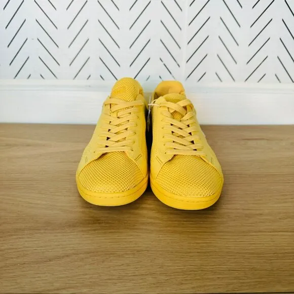 🤩Lacoste Womens Casual Preppy Shoes Sz 6.5(7.5) Carnaby Piquee Sneakers Yellow