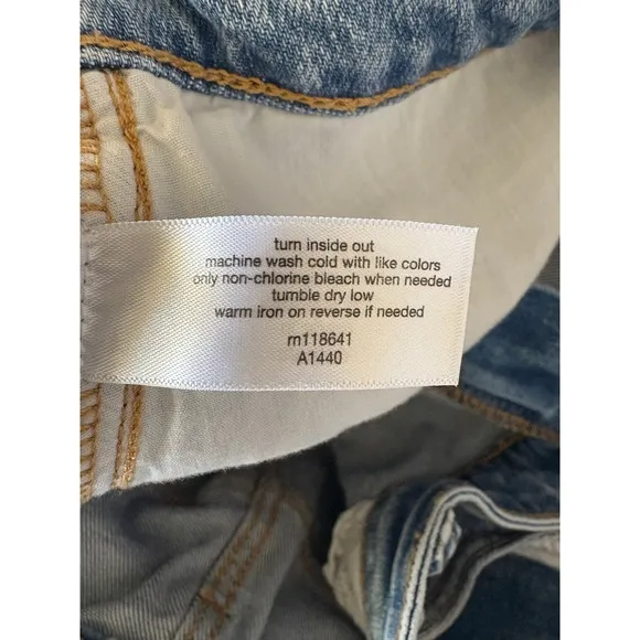 Lane Bryant Size 20 Denim Cropped Wide Leg Ripped Jeans Light Wash Plus