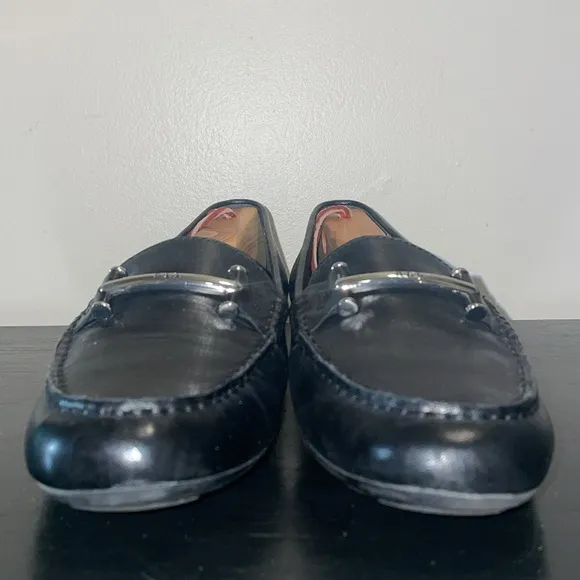 Lauren Ralph Lauren Christiana Black Leather Loafers. Size 8.  Rubber Soles.