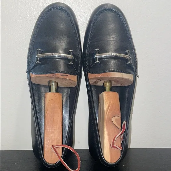 Lauren Ralph Lauren Christiana Black Leather Loafers. Size 8.  Rubber Soles.