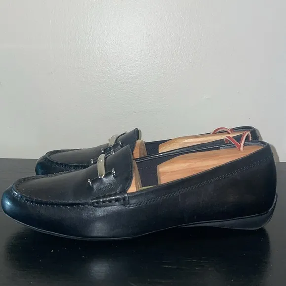 Lauren Ralph Lauren Christiana Black Leather Loafers. Size 8.  Rubber Soles.