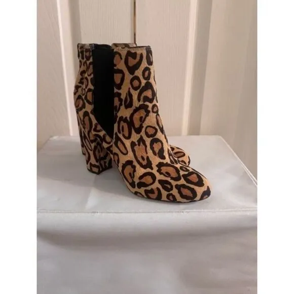 Leopard‎ Print Fur Booties | Womens | Sam Edelman | 8.5 | SKU0235