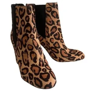 Leopard‎ Print Fur Booties | Womens | Sam Edelman | 8.5 | SKU0235
