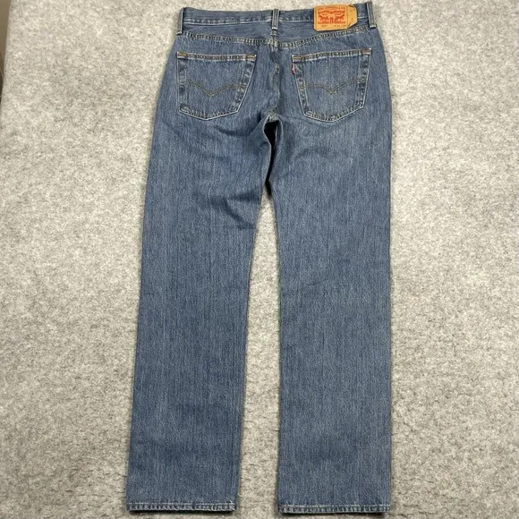 Levis 501 Jeans Mens 34x34 Blue Button Fly Straight Leg Original Denim NWOT