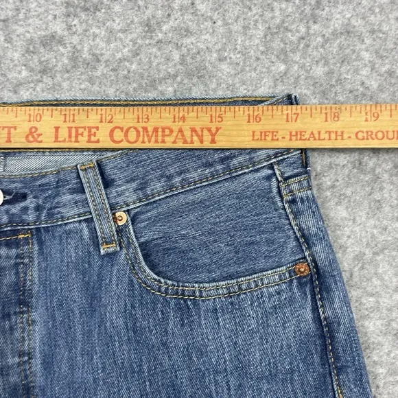 Levis 501 Jeans Mens 34x34 Blue Button Fly Straight Leg Original Denim NWOT