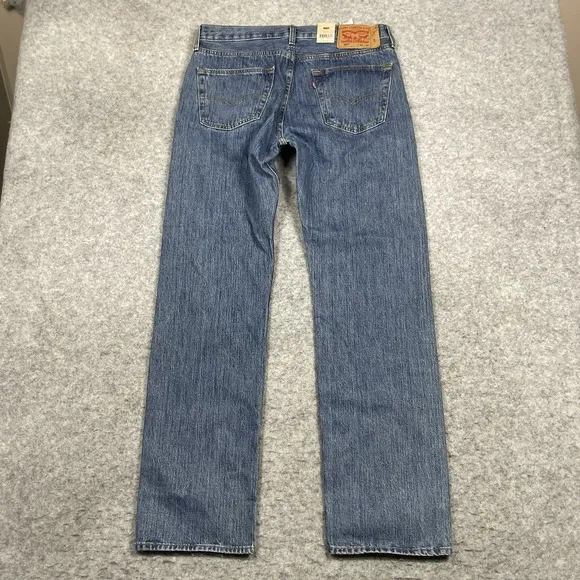 Levis 501 Jeans Mens 34x34 Blue Button Fly Straight Leg Original Denim NWT