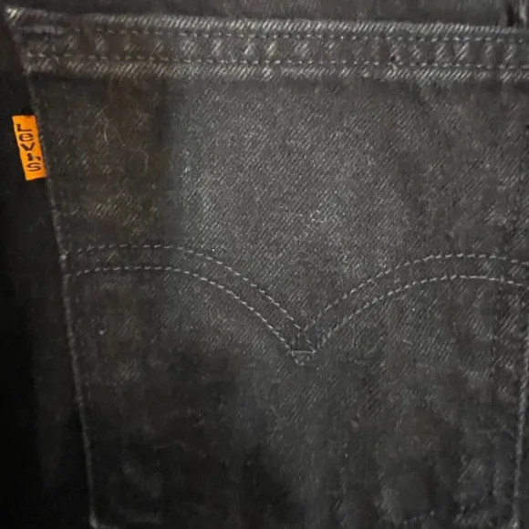 Levi's 505 Orange Tab Black Jeans  Straight Leg Vintage 90's Cotton W32 L34