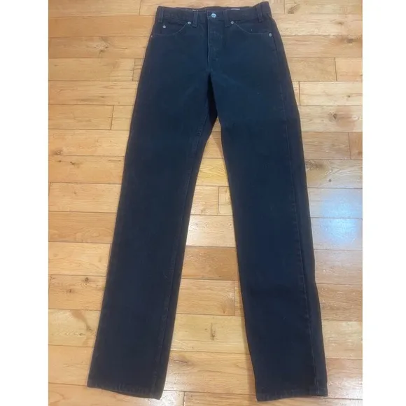 Levi's 505 Orange Tab Black Jeans  Straight Leg Vintage 90's Cotton W32 L34