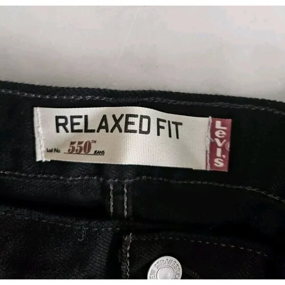Levi’s 550 Relaxed Fit Big &amp; Tall Black Husky Jeans W50 X L30