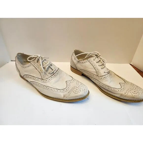 Levi's‎ Leather Shoes Men's Size 10 White Leather Oxford Dress Shoes