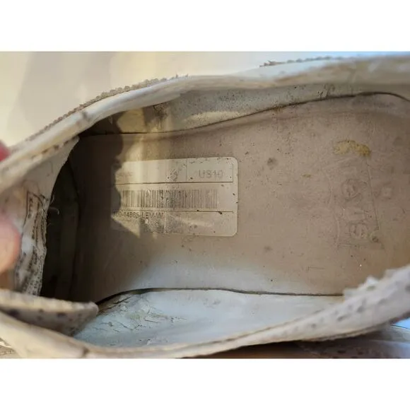 Levi's‎ Leather Shoes Men's Size 10 White Leather Oxford Dress Shoes