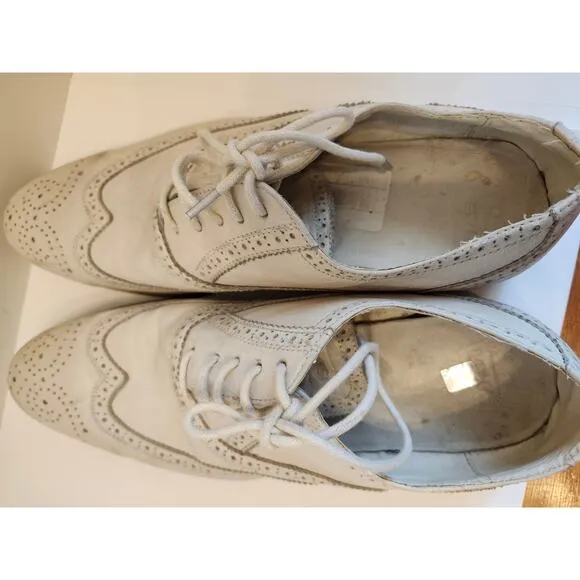 Levi's‎ Leather Shoes Men's Size 10 White Leather Oxford Dress Shoes