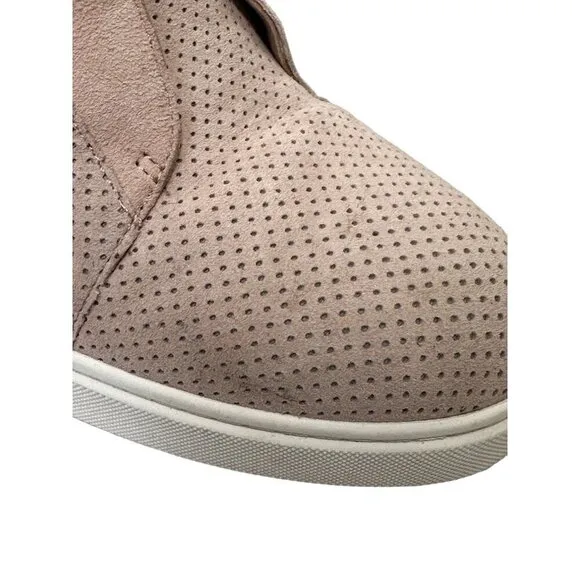 Linea Paolo Light Pastel Pink Perforated Felicia Wedge Platform Slip on Sneakers