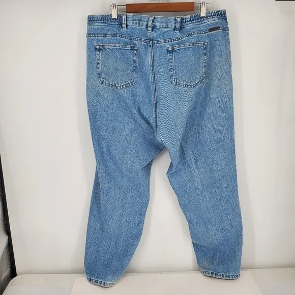 Liz Claiborne Jeans Womens 22 Petite Relaxed Fit Straight Blue Denim Pants