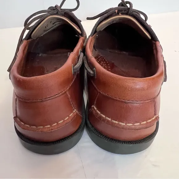 L.L. Bean Men's Casco Bay Leather Moc Boat Shoes Canyon Size 10