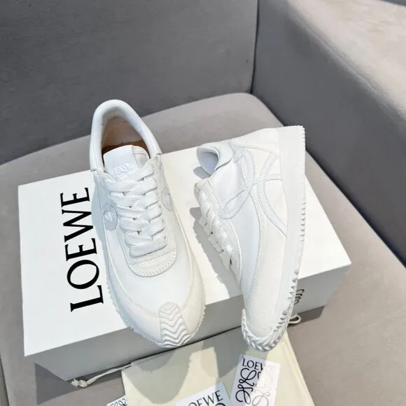 Loewe White Relaxed Sneakers