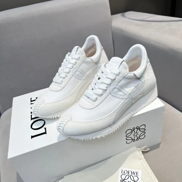Loewe White Relaxed Sneakers