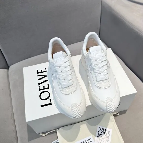 Loewe White Relaxed Sneakers