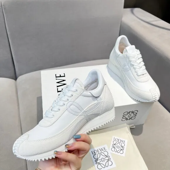 Loewe White Relaxed Sneakers