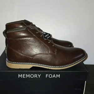 London fog men's size 11 LFM=TYLER CHUKKA BROWN LEATHER SHOES**