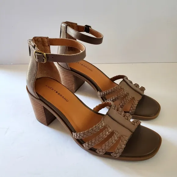 Lucky Brand Women's Tan Heeled Sandals Size 9