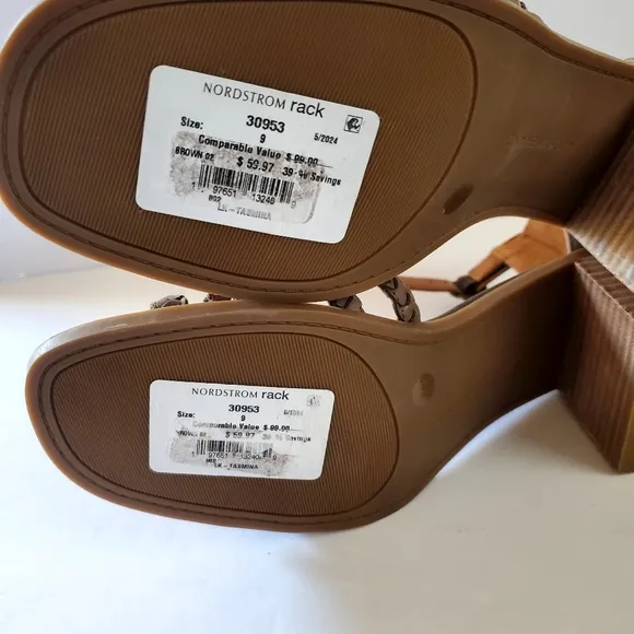 Lucky Brand Women's Tan Heeled Sandals Size 9