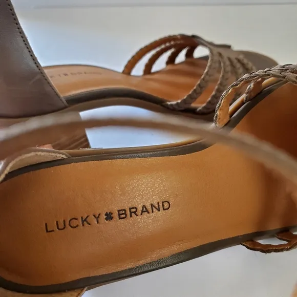 Lucky Brand Women's Tan Heeled Sandals Size 9